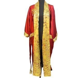 Elegant Red and Gold Women's Robe